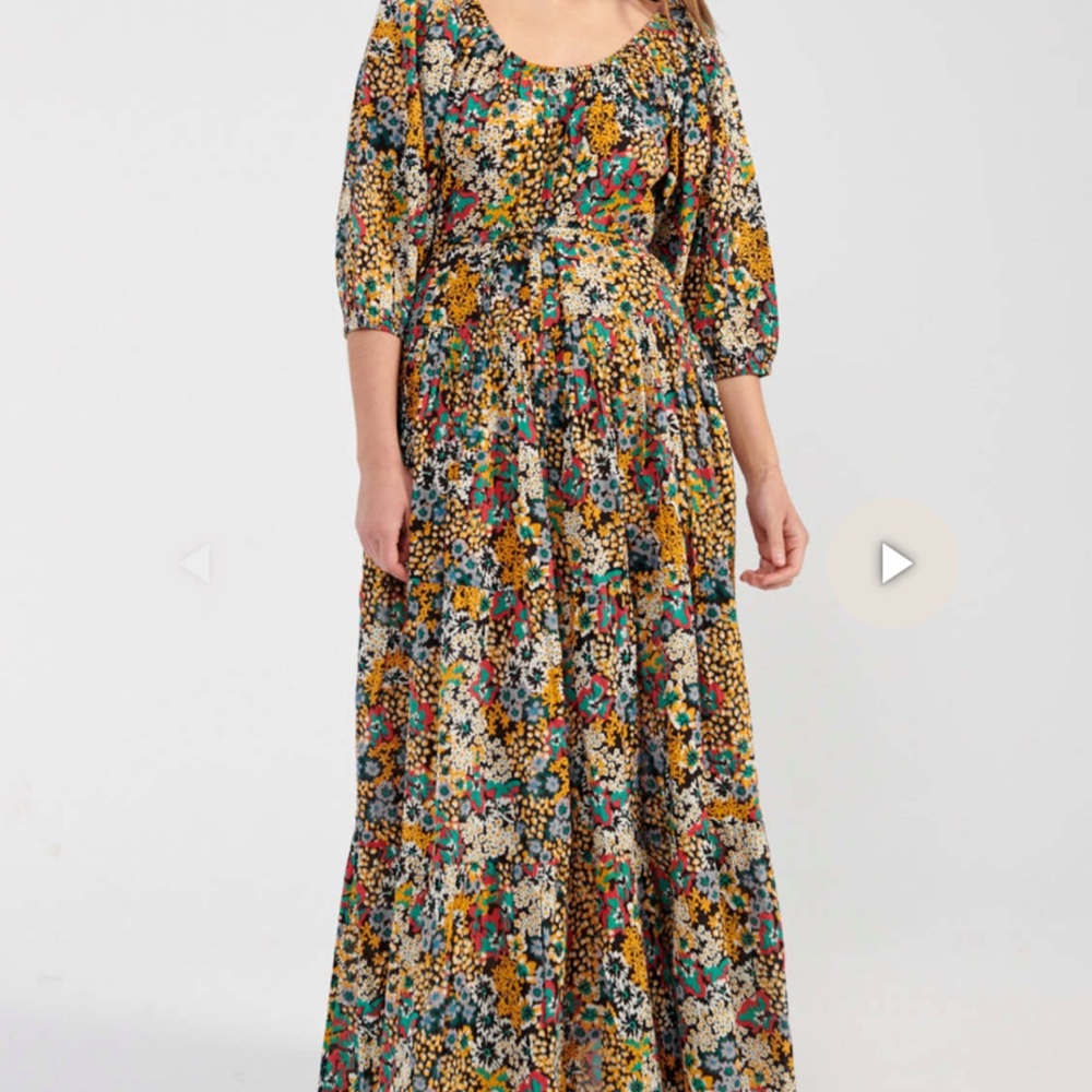 Apiece Apart Multicolor Floral Long Sleeve Dress